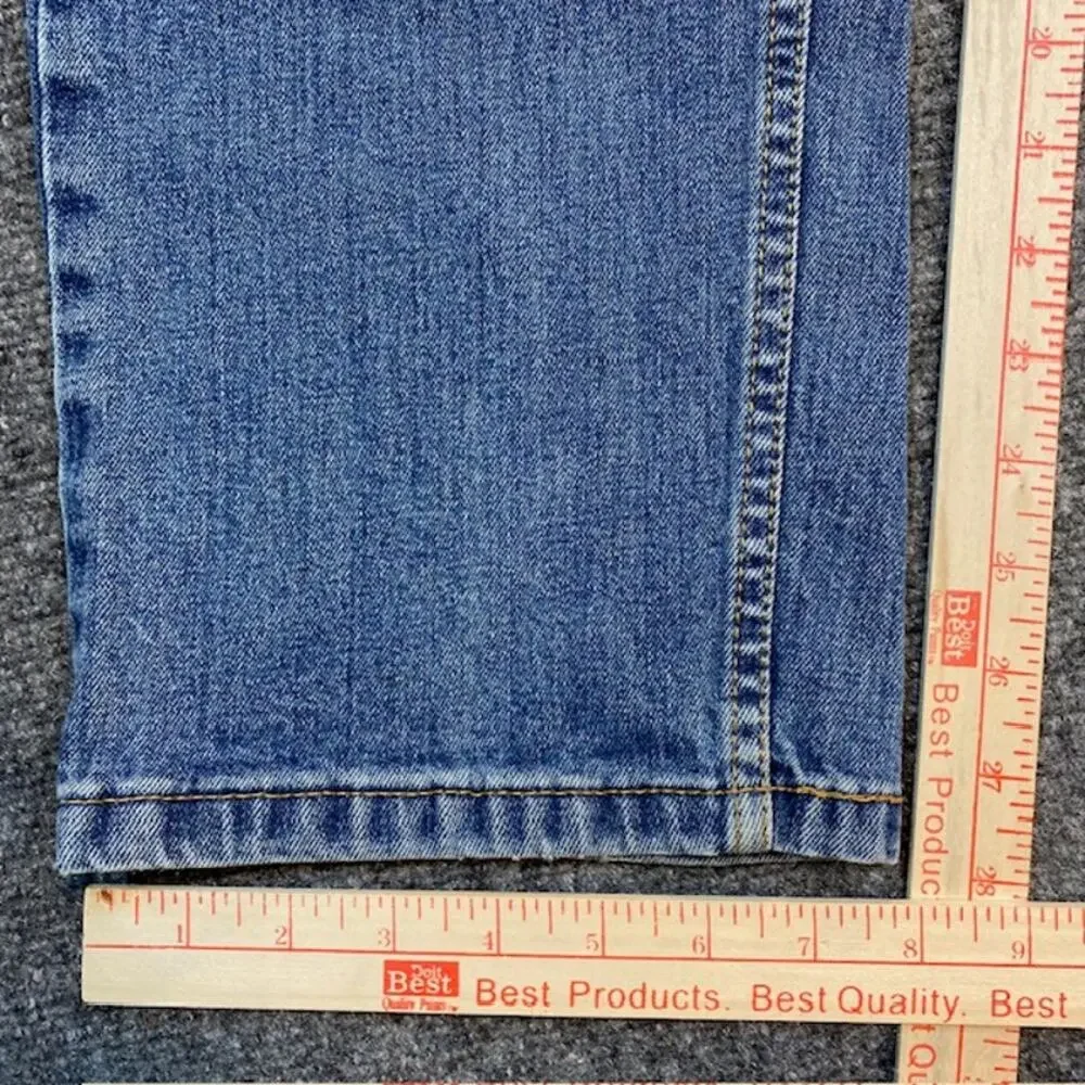 Levis 505 Men 34x30 Light Wash Denim Blue Jeans Straight Leg Regular Fit Casual